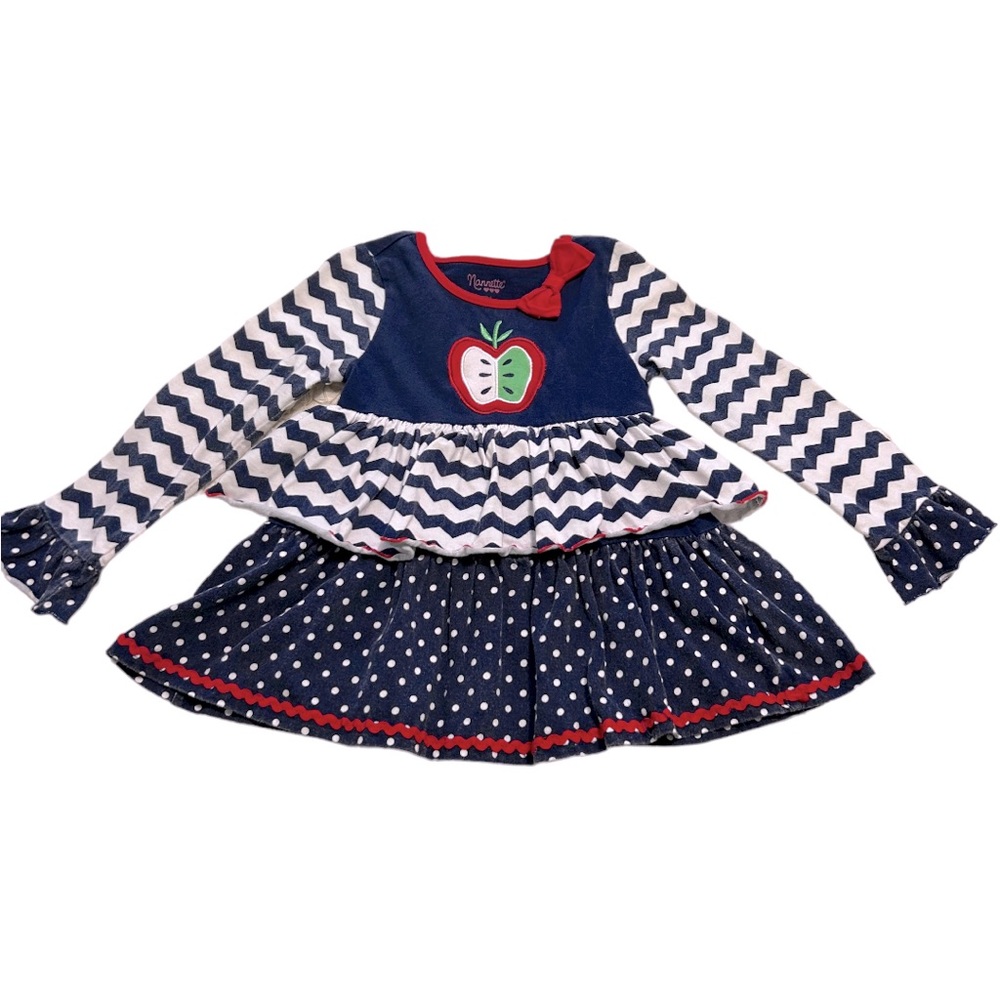 Nanette girl’s Apple ruffle tunic size 5